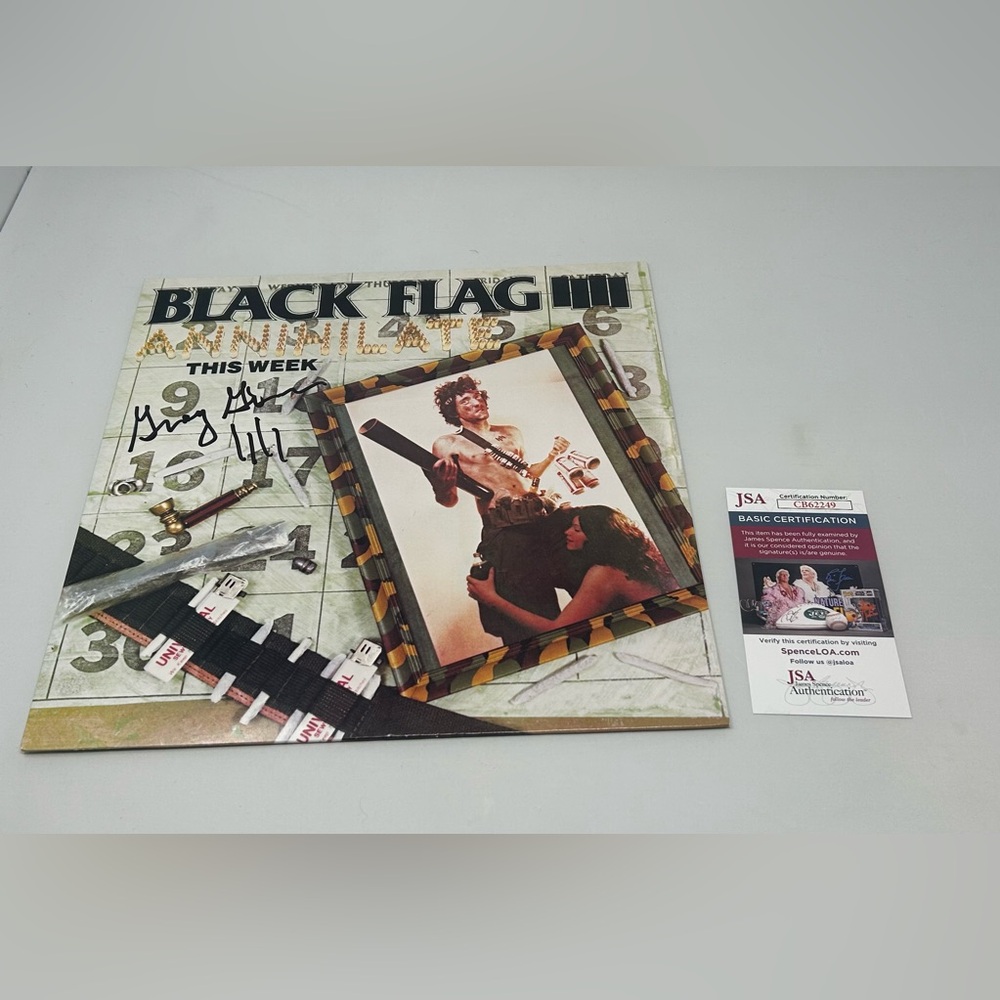 Greg Ginn of Black Flag signed Annihilate This Week Album JSA COA